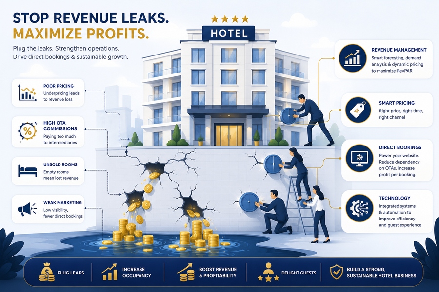 10 Revenue Leaks Costing Hotels Money (And How to Fix Them)